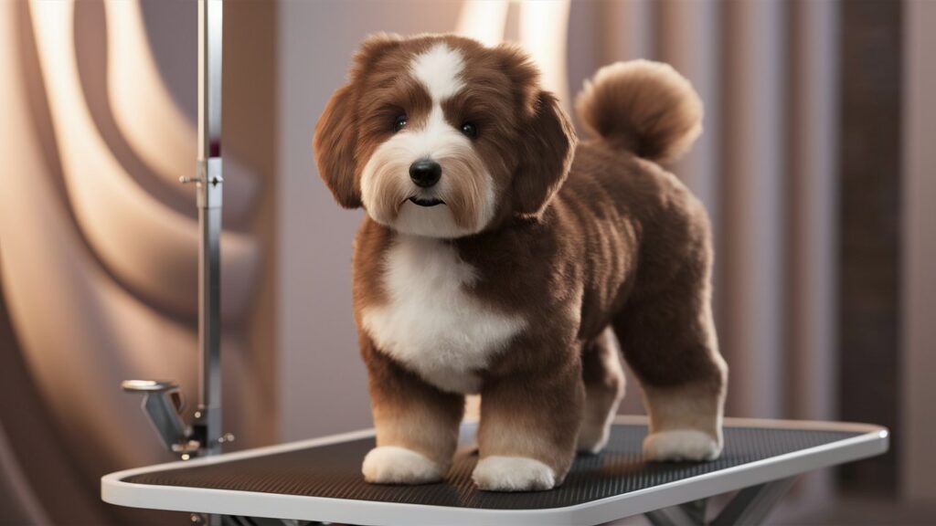 Bernedoodle with a Teddy Bear Cut, showcasing a popular style in Doodles dog grooming.