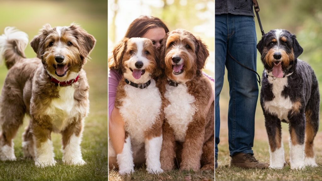 Aussie Doodles in family roles: companion, therapist, and guardian.